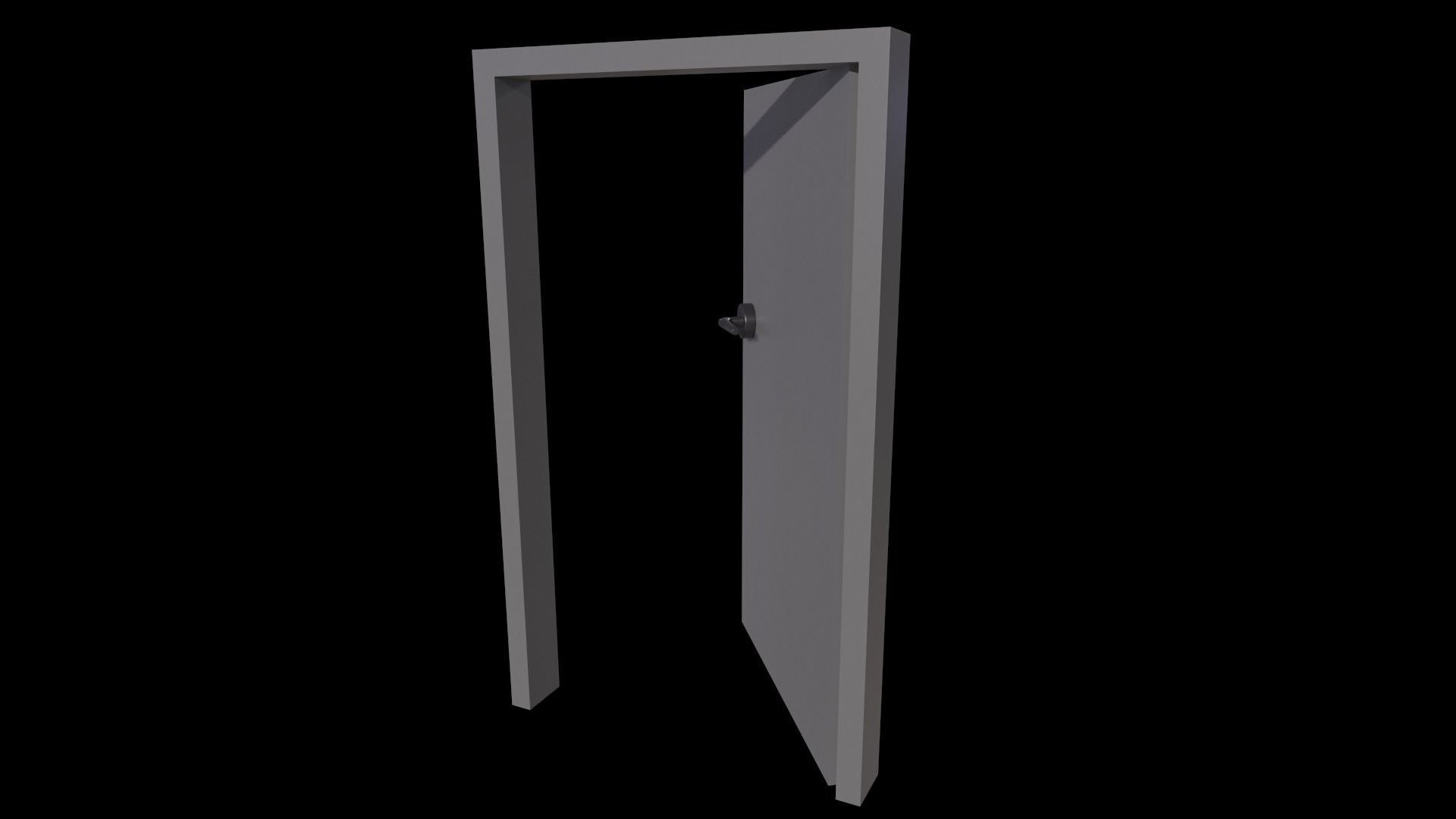 Door Game Ready Low Poly 3D Model Low-poly 3D model_4