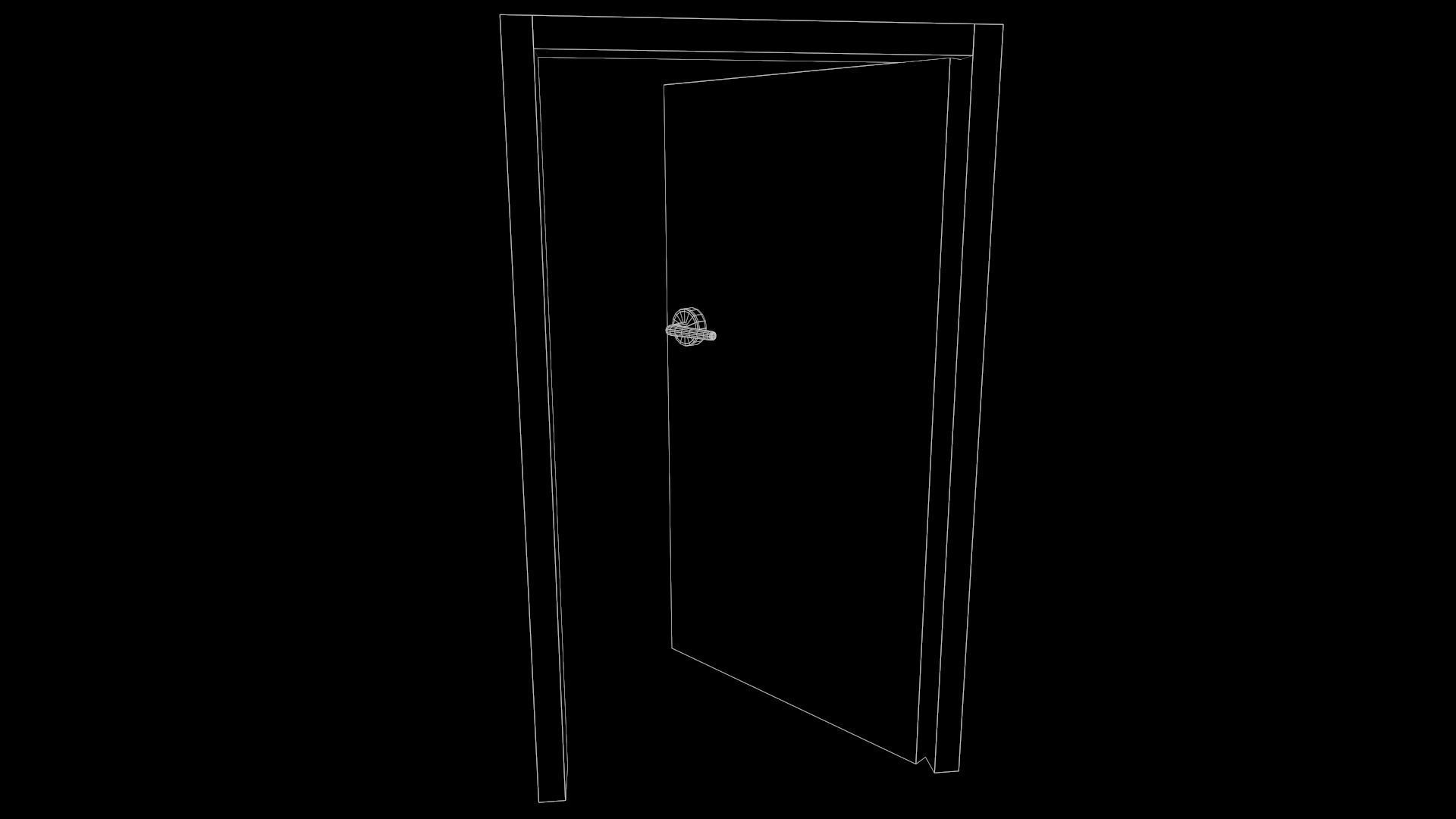 Door Game Ready Low Poly 3D Model Low-poly 3D model_8
