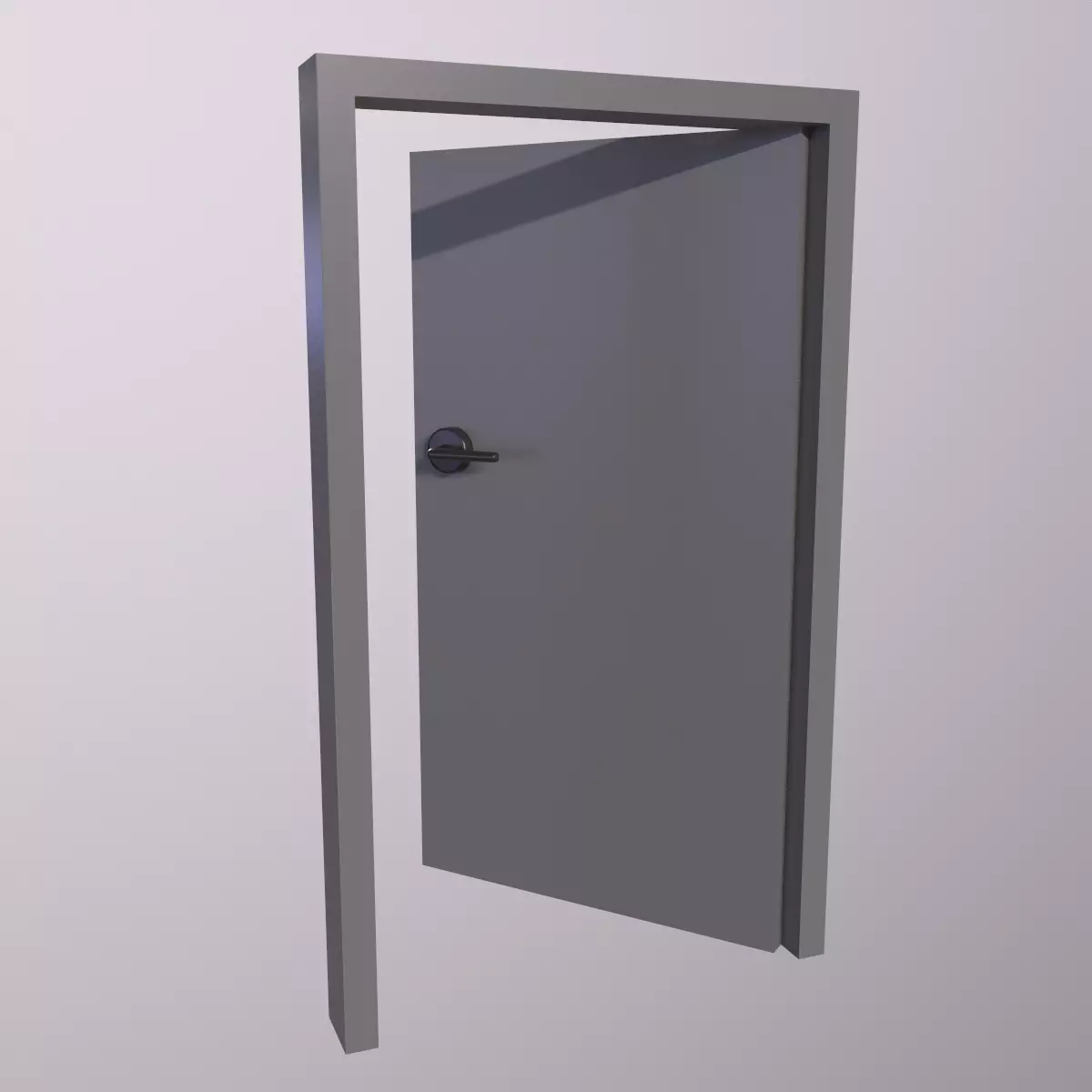 Door Game Ready Low Poly 3D Model Low-poly 3D model_0