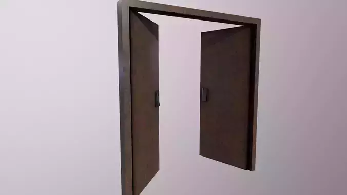 Door Game Ready Low Poly 3D Model Low-poly 3D model