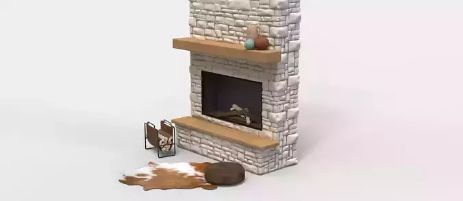 Stone Fireplace