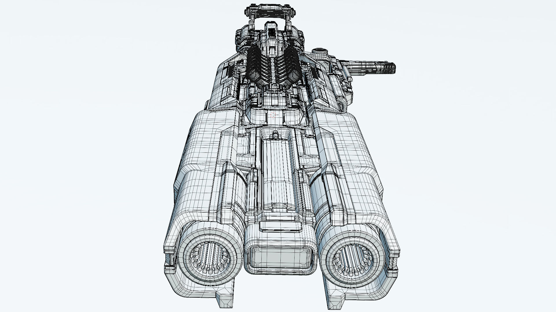 Sci-Fi Heavy Weapon 3D model_5