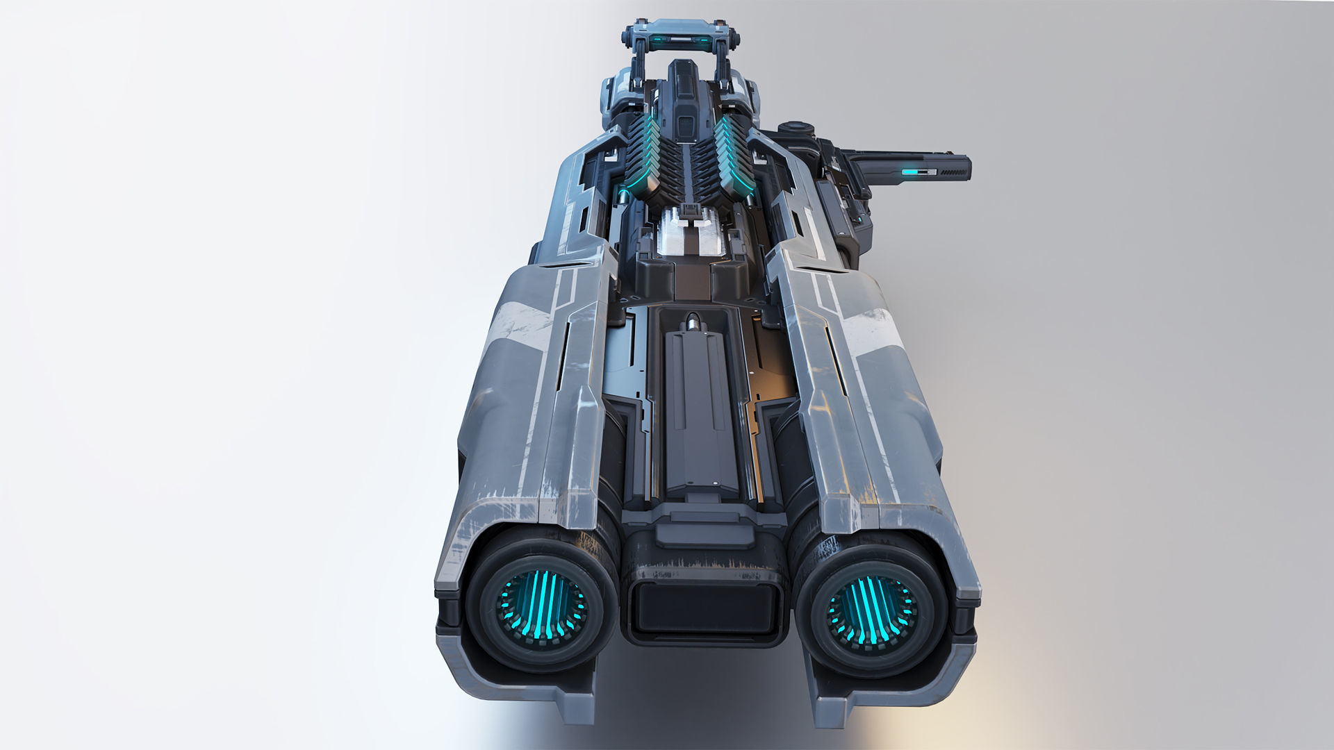 Sci-Fi Heavy Weapon 3D model_2