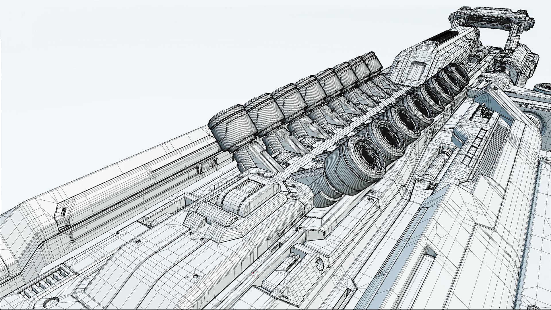 Sci-Fi Heavy Weapon 3D model_7