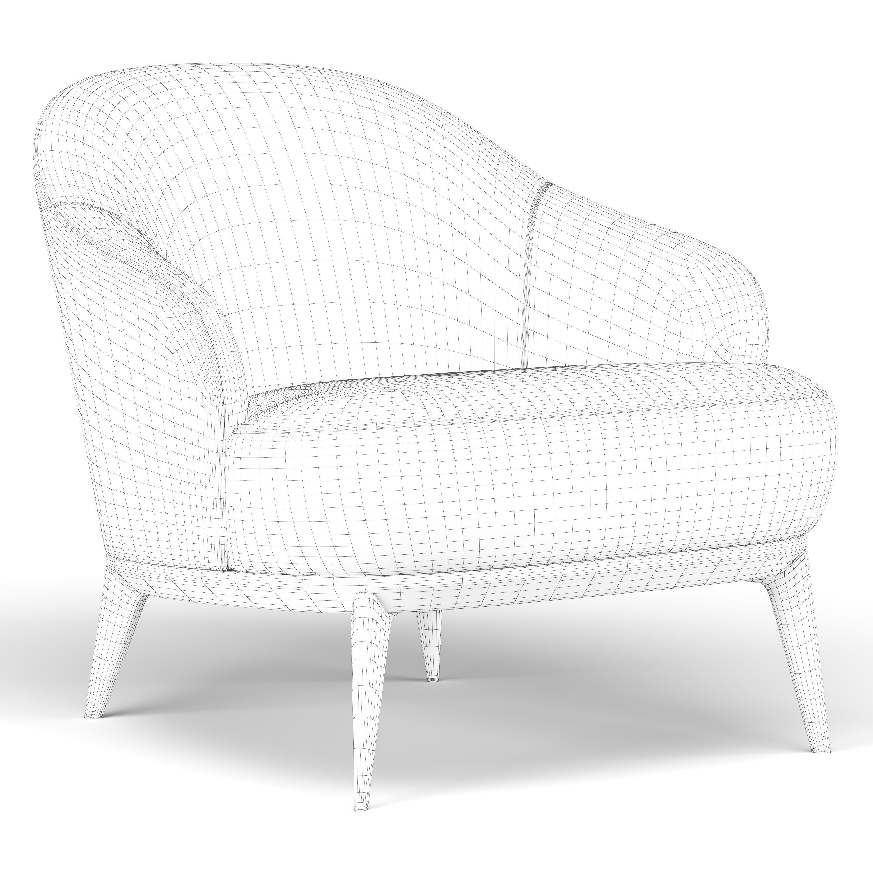 Leslie Armchair 3D model_6