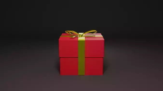 Gift Box low poly