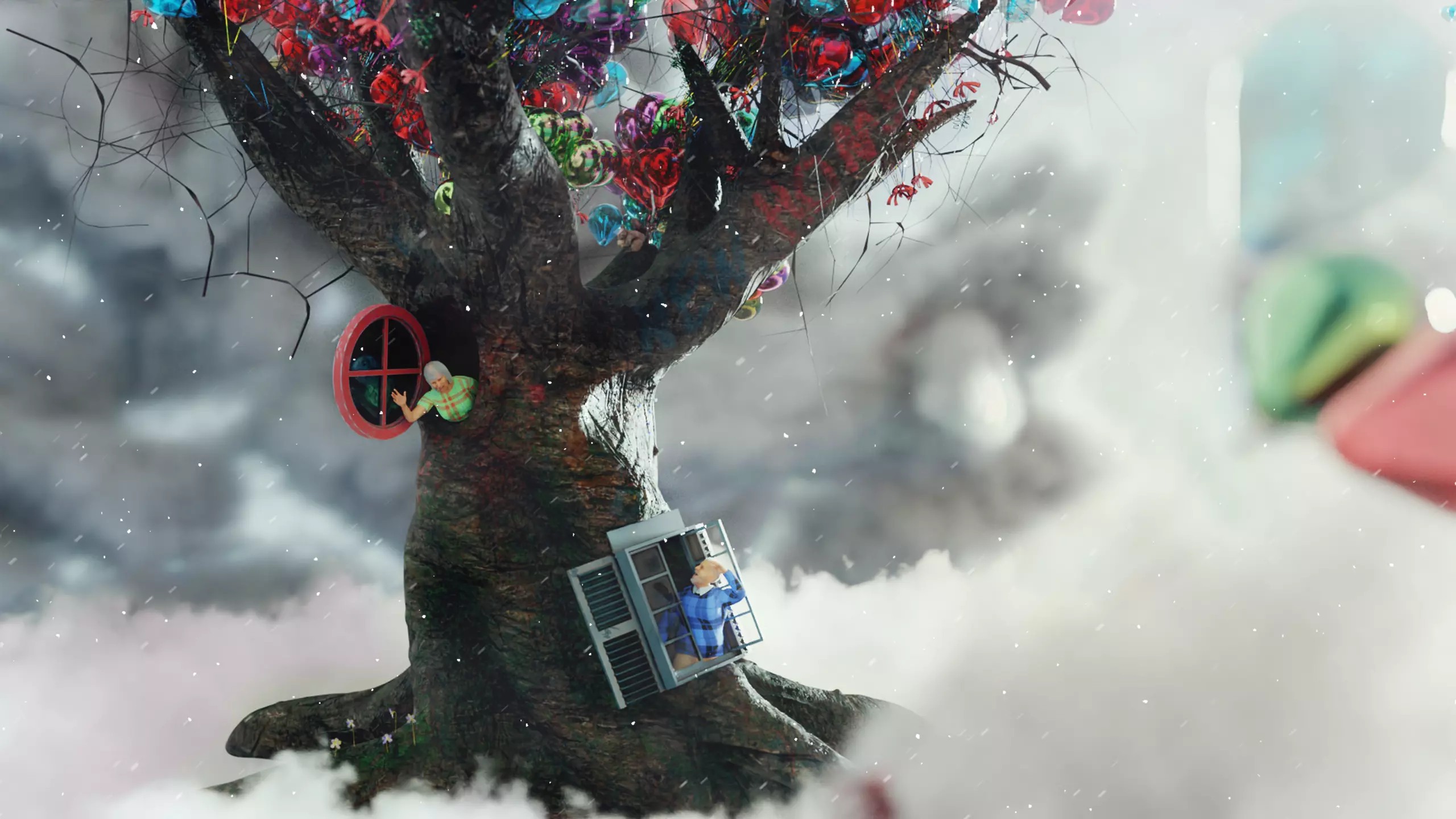 Dead Fantasy Tree with holes 3D model_0