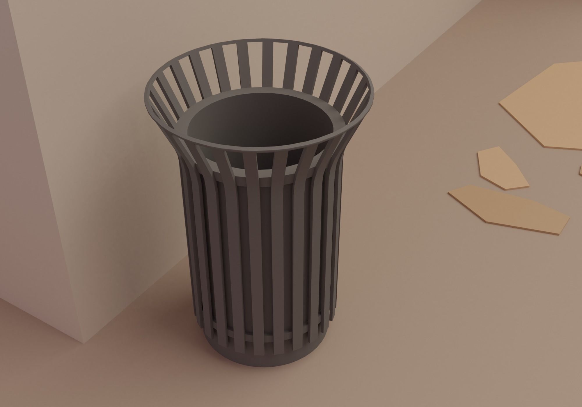 Train station Low-poly 3D model_7