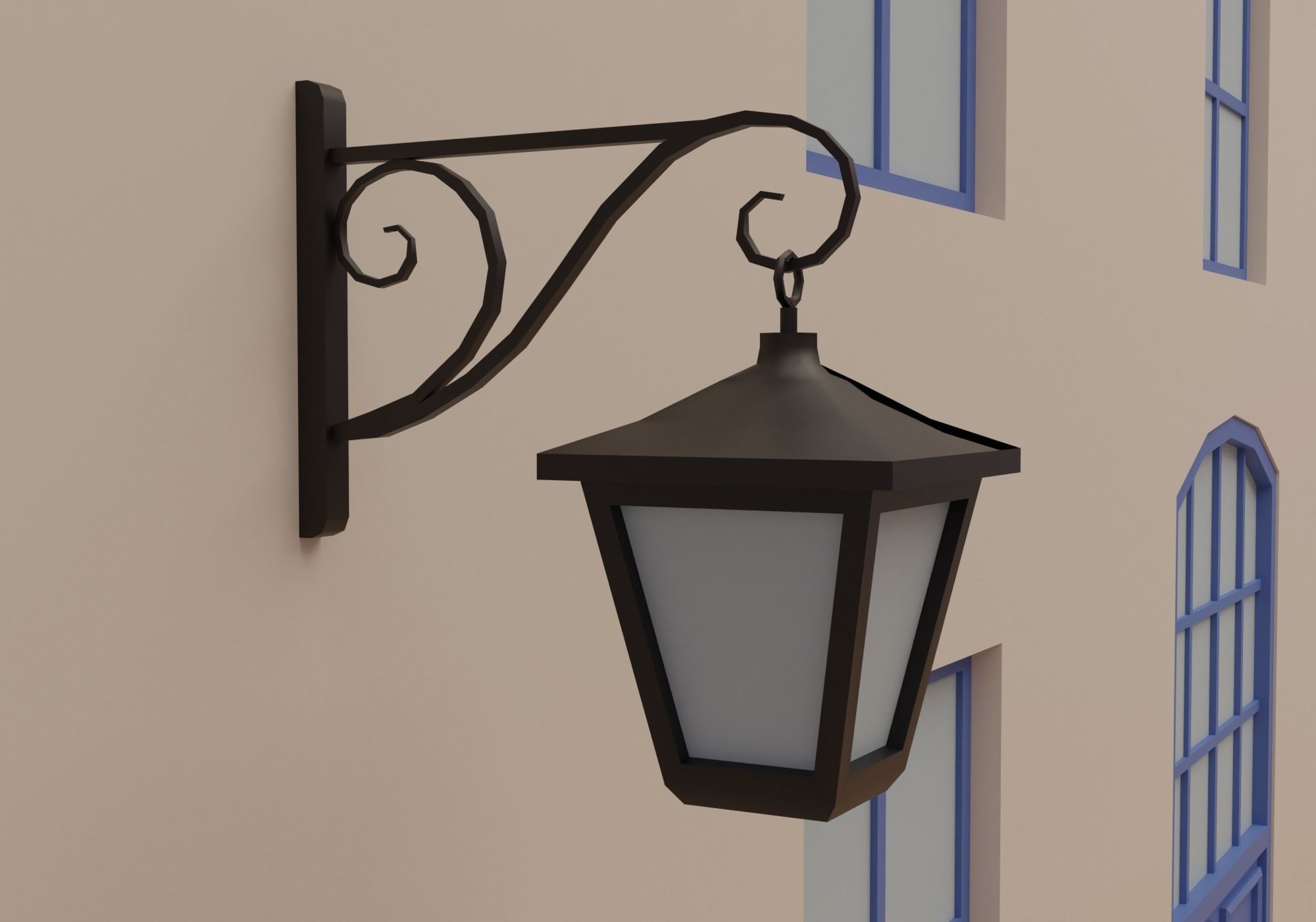 Train station Low-poly 3D model_5