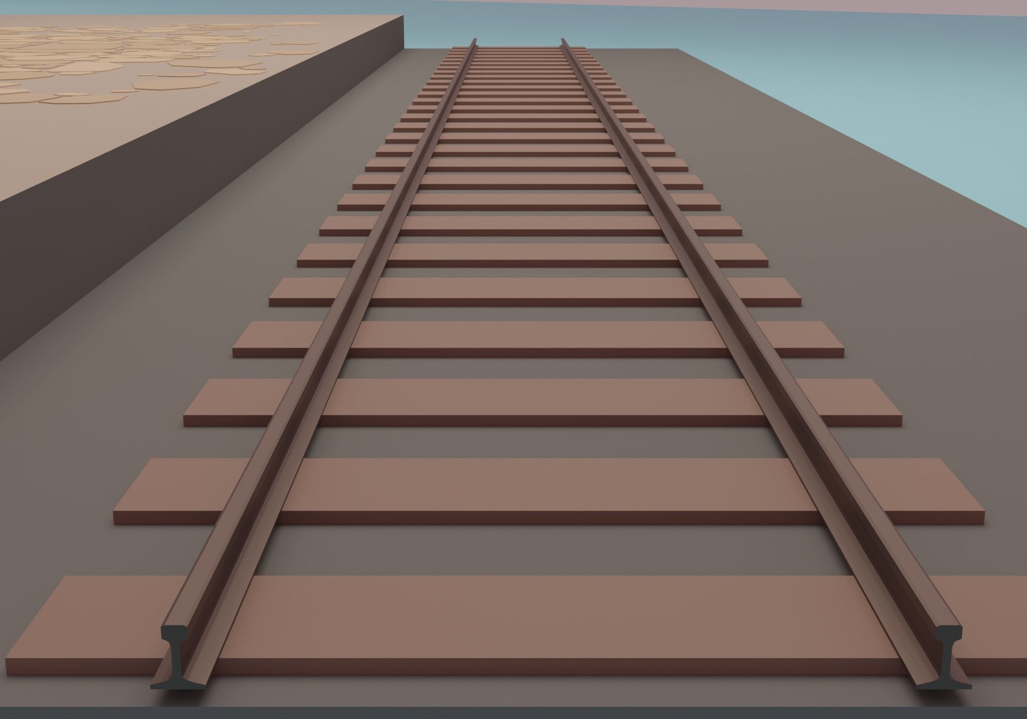 Train station Low-poly 3D model_17