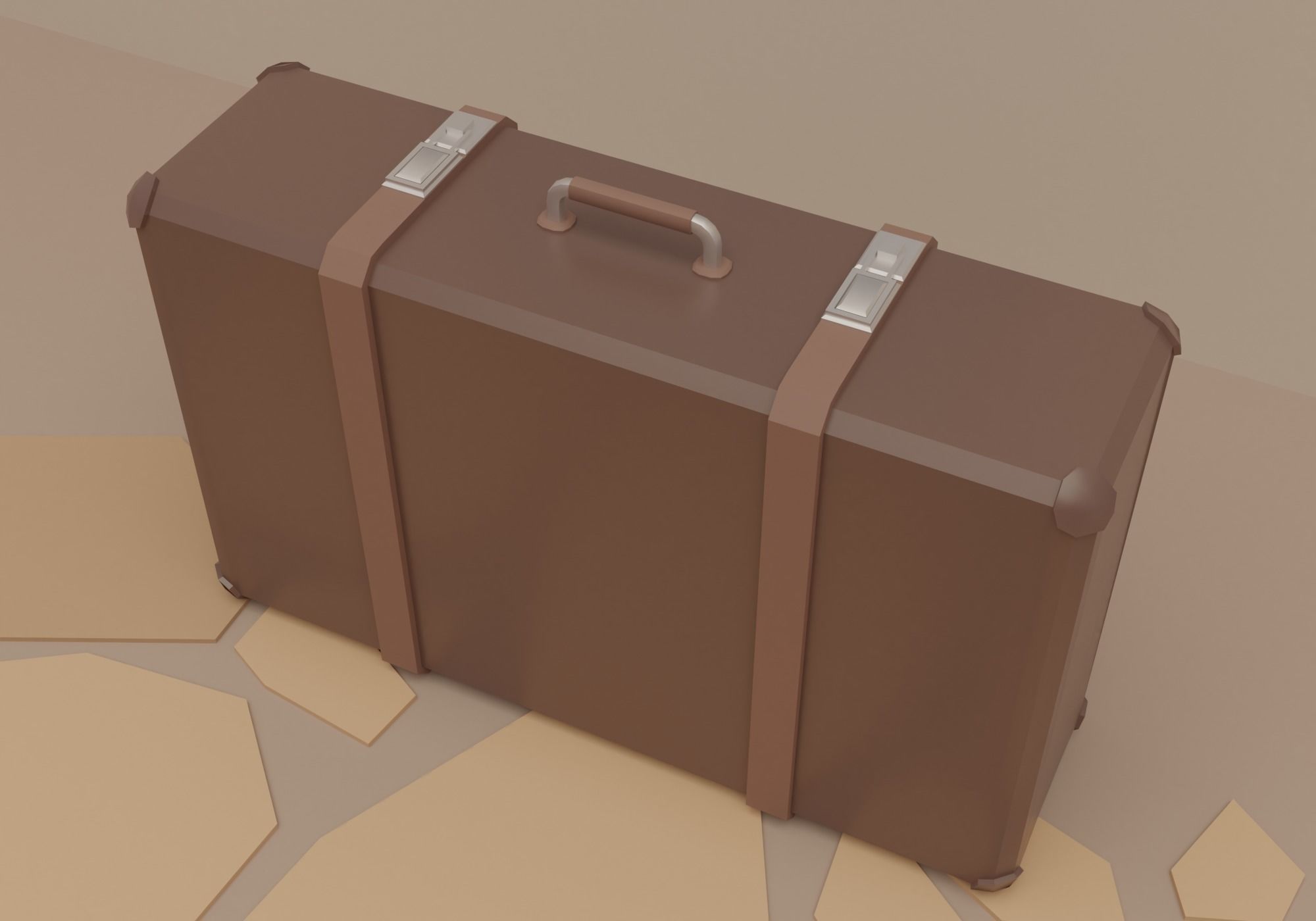 Train station Low-poly 3D model_4