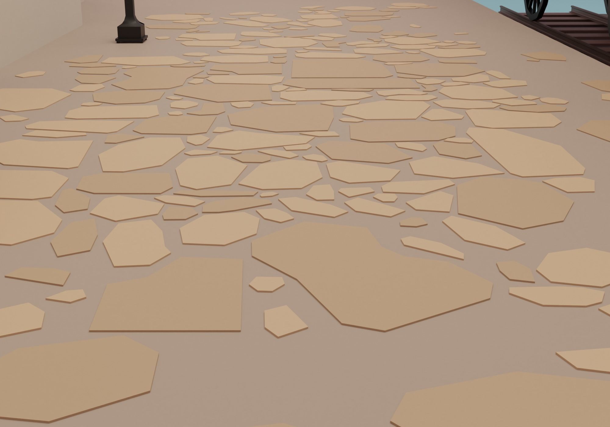 Train station Low-poly 3D model_20