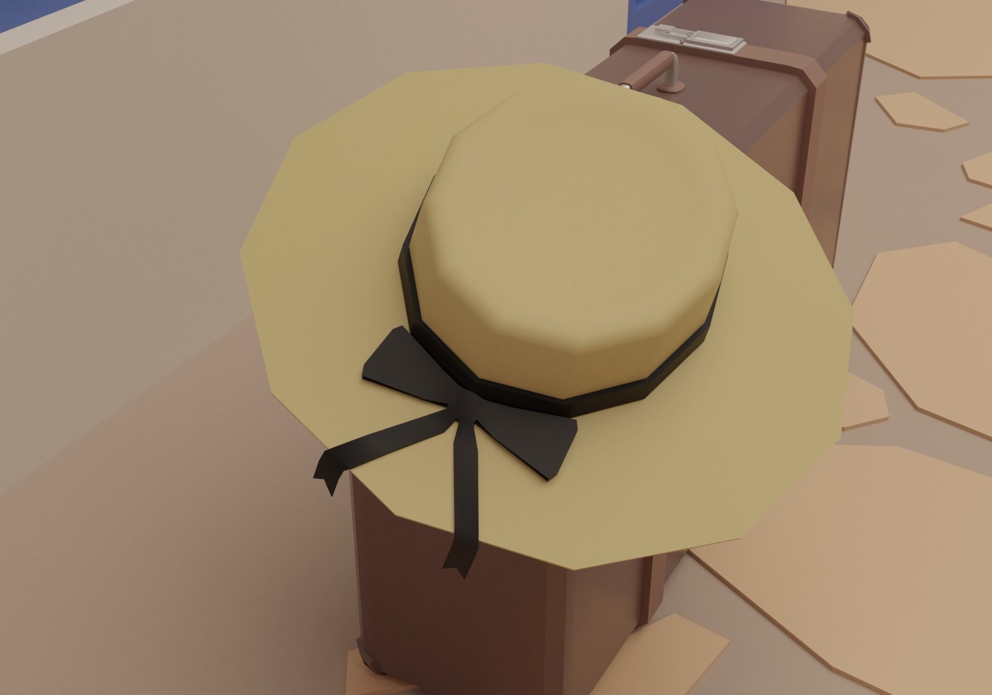 Train station Low-poly 3D model_3