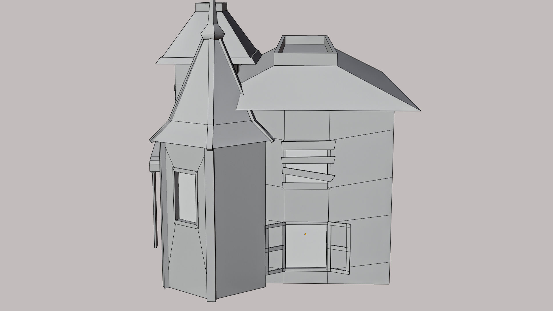 Abandoned House Low-poly 3D model_9