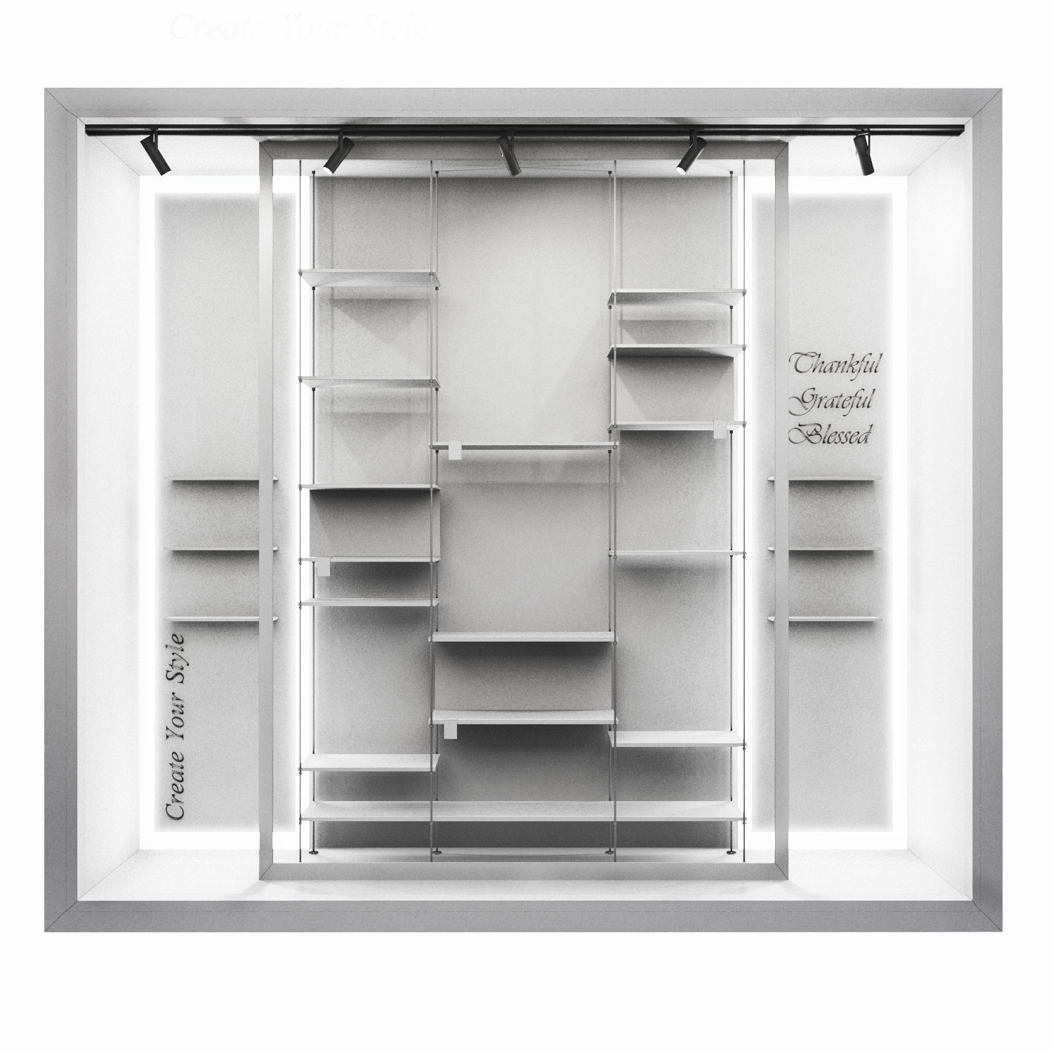 Shop Window-shelf 3D model_1