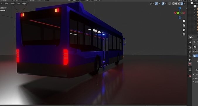 Min bus Free low-poly 3D model