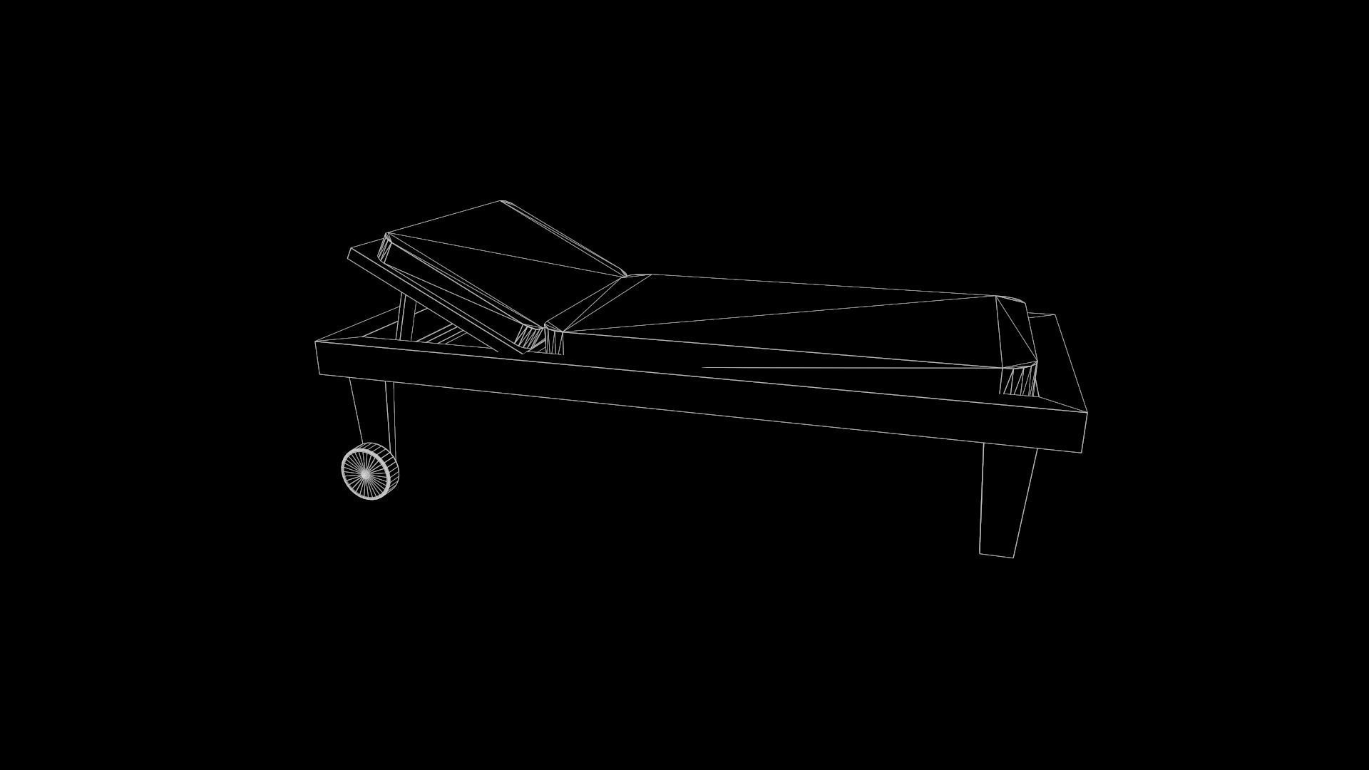 Stretcher - Game Ready-  Low Poly 3D Model Low-poly 3D model_1