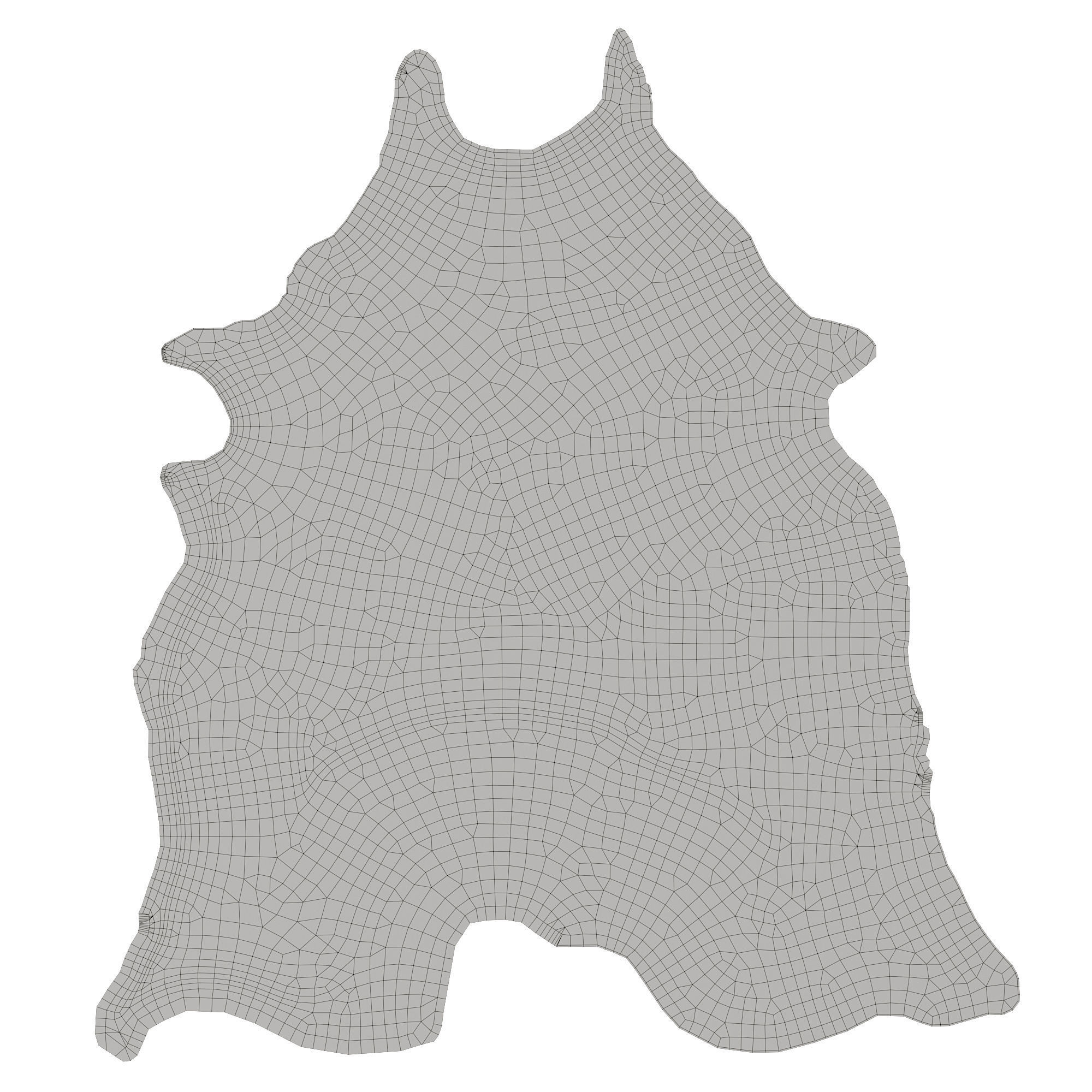 Animal skin rug 3D model_2