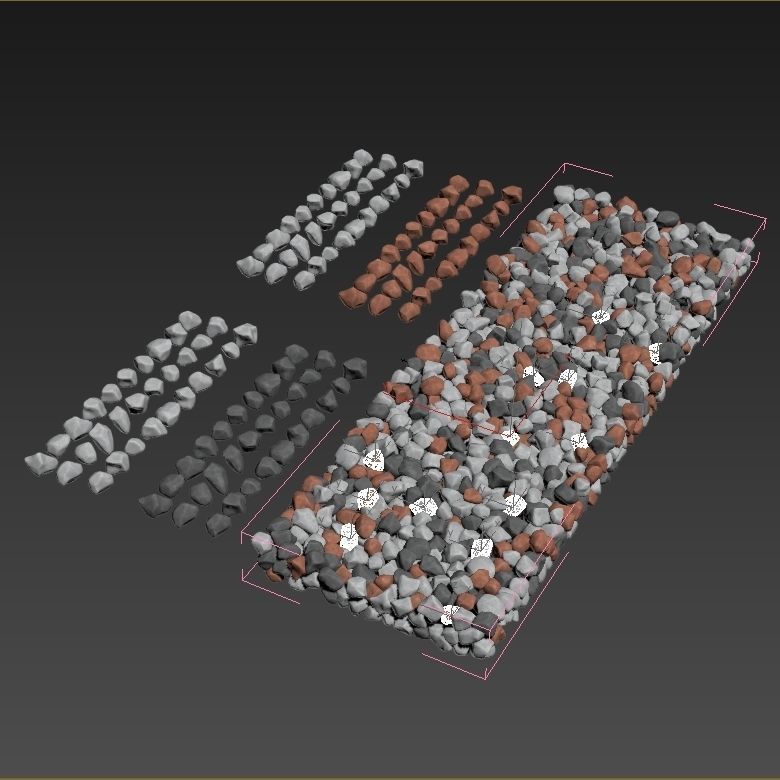 Gravel splinter smooth n1 3D model_14