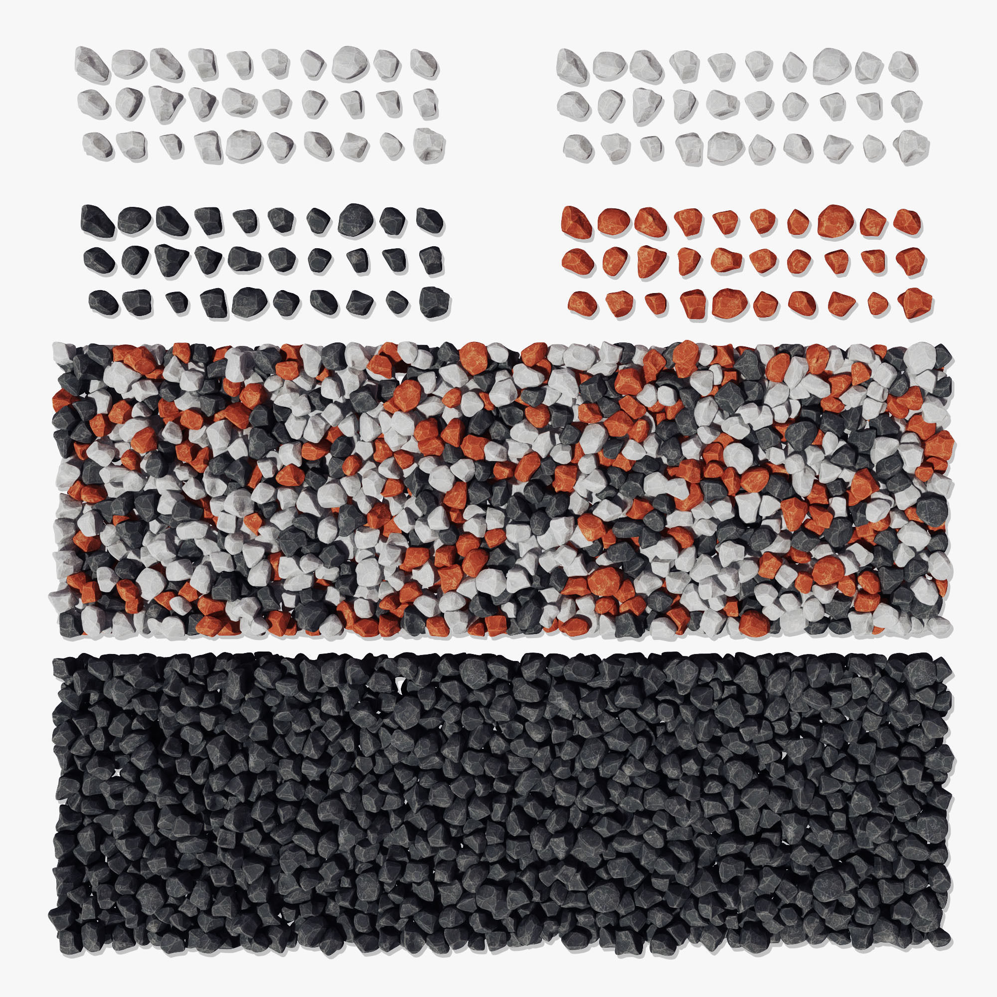 Gravel splinter smooth n1 3D model_2