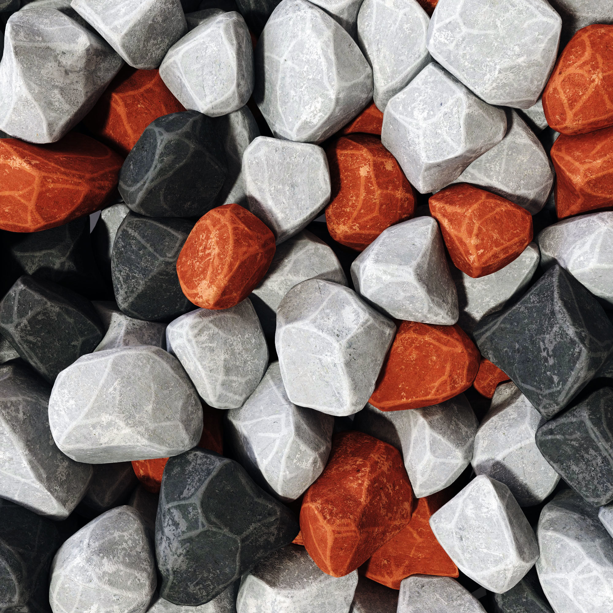 Gravel splinter smooth n1 3D model_7