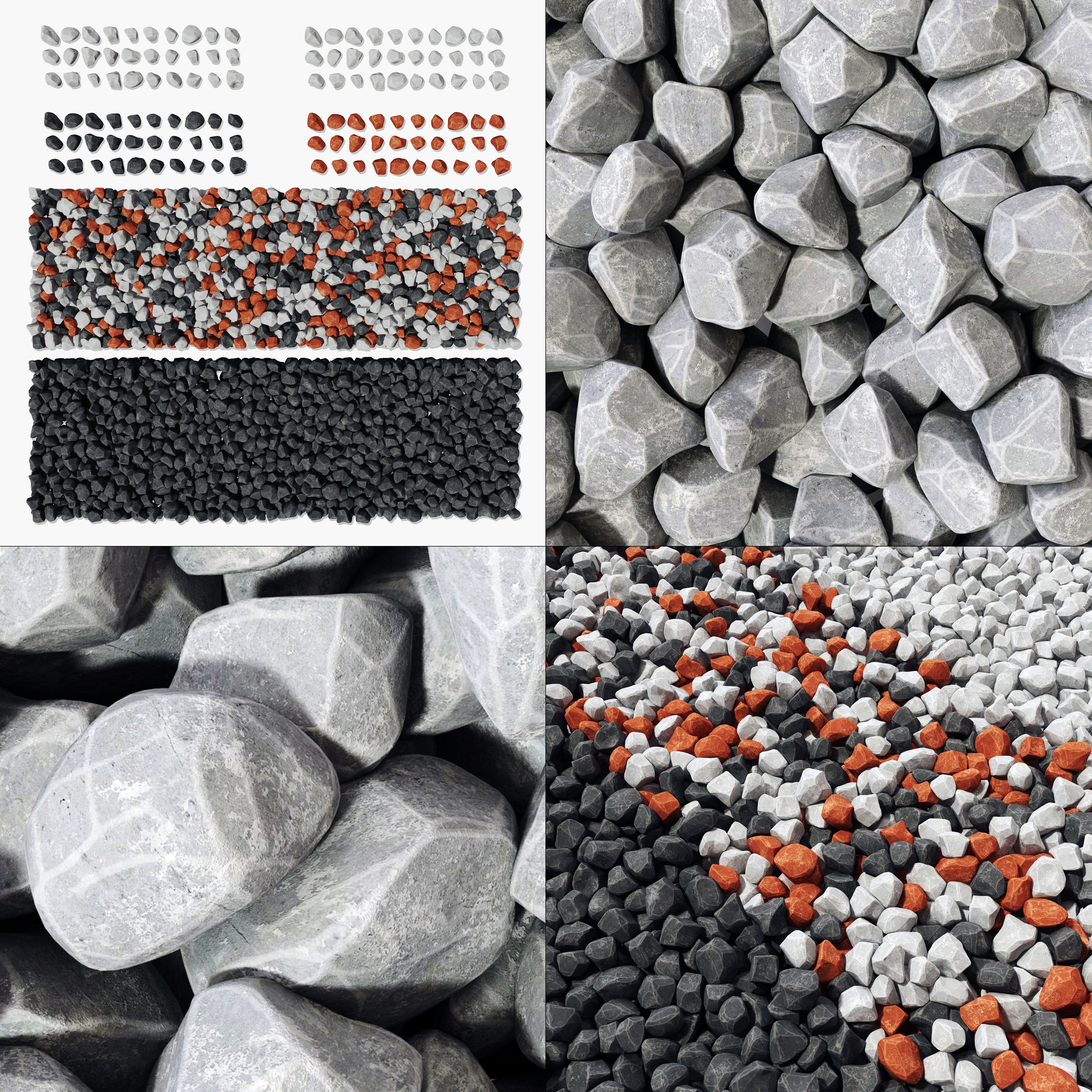 Gravel splinter smooth n1 3D model_1