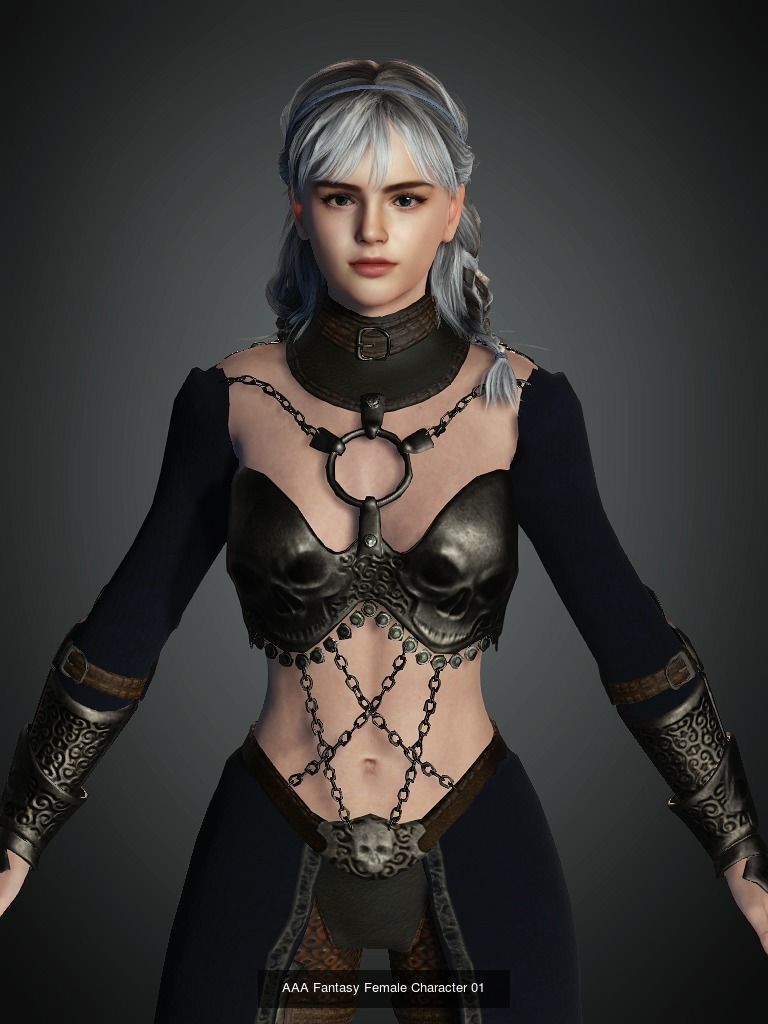 AAA Fantasy Female Character Pack 1 3D Model Collection_1