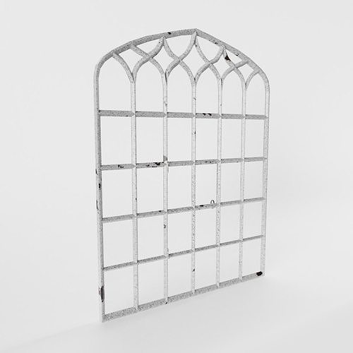 Cast Iron Victorian Window Low-poly 3D model
