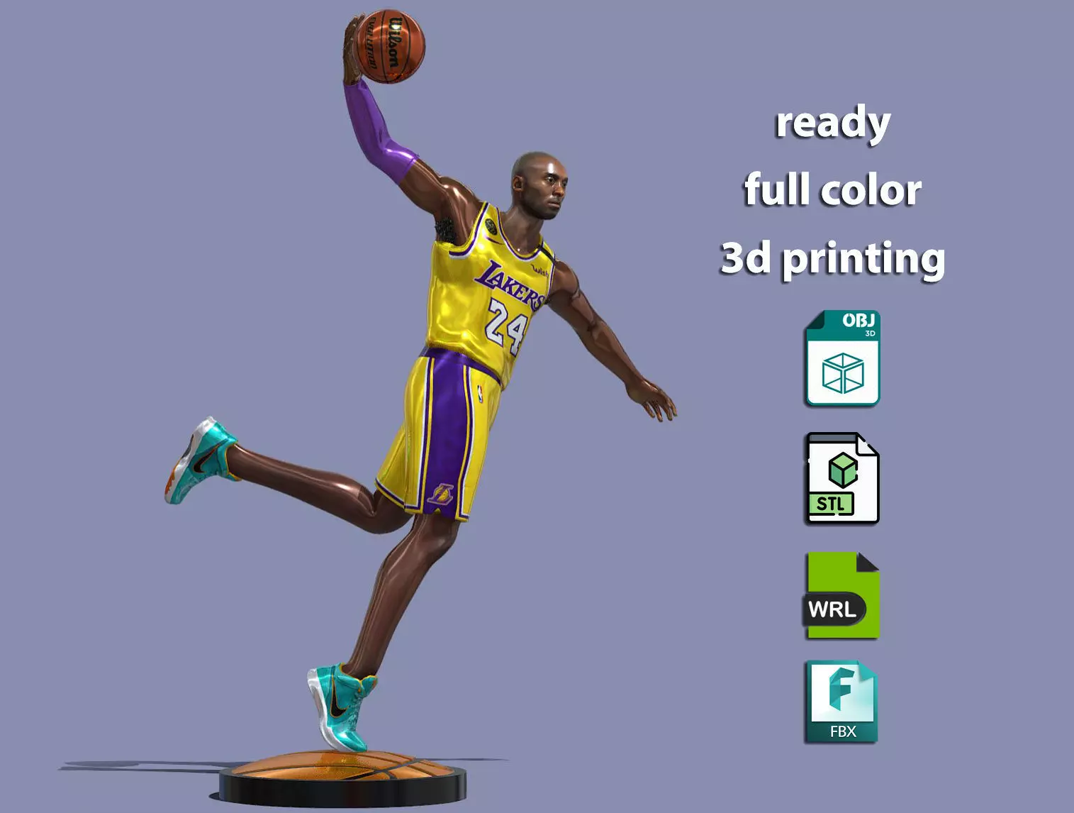 Kobe Bryant ready for full color 3d printing 3D print model_0