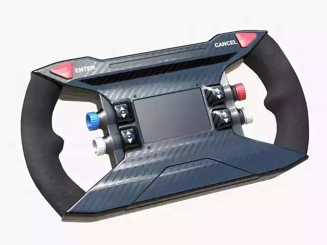 Steer Wheel Future Sci Fi Concept PBR Free low-poly 3D model