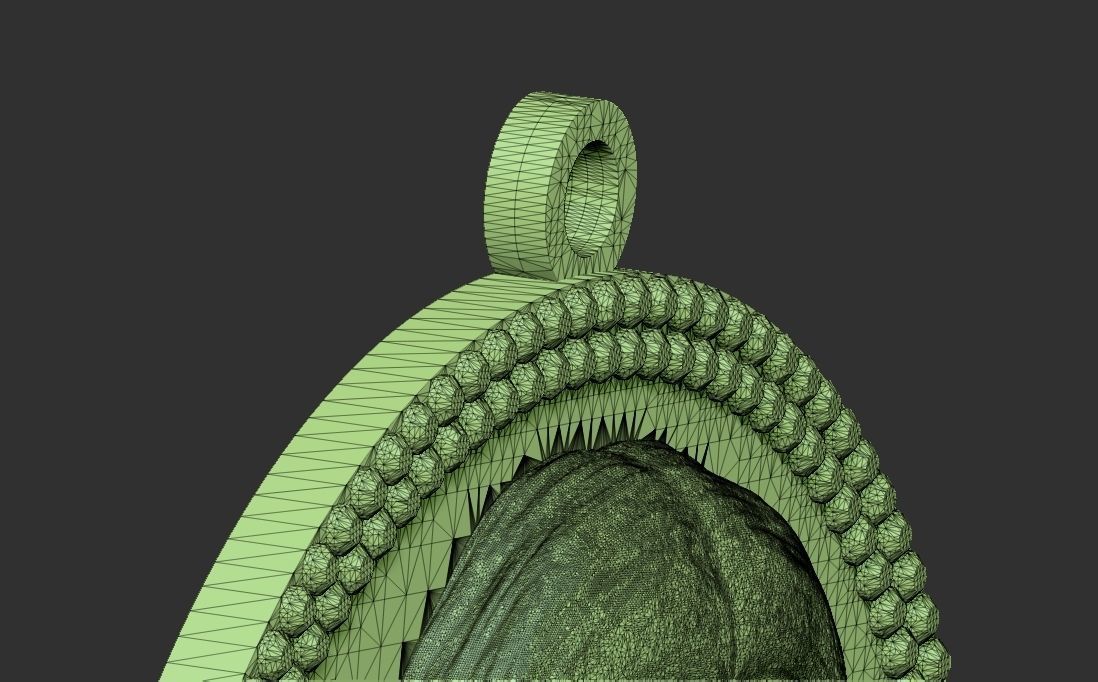 Jesus Christ medallion pendant 3D printing ready stl obj 3D print model_30