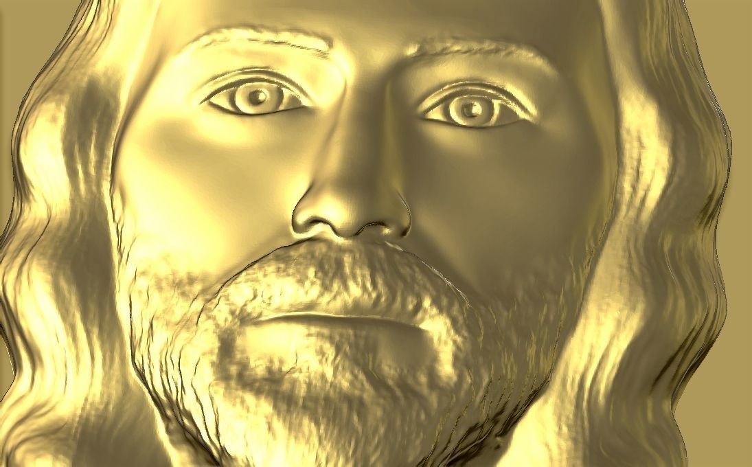 Jesus Christ medallion pendant 3D printing ready stl obj 3D print model_16