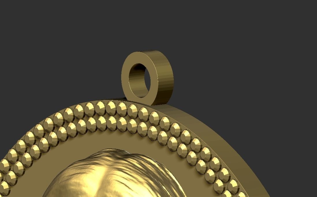 Jesus Christ medallion pendant 3D printing ready stl obj 3D print model_24