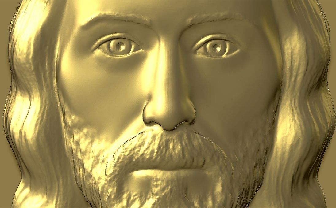 Jesus Christ medallion pendant 3D printing ready stl obj 3D print model_13