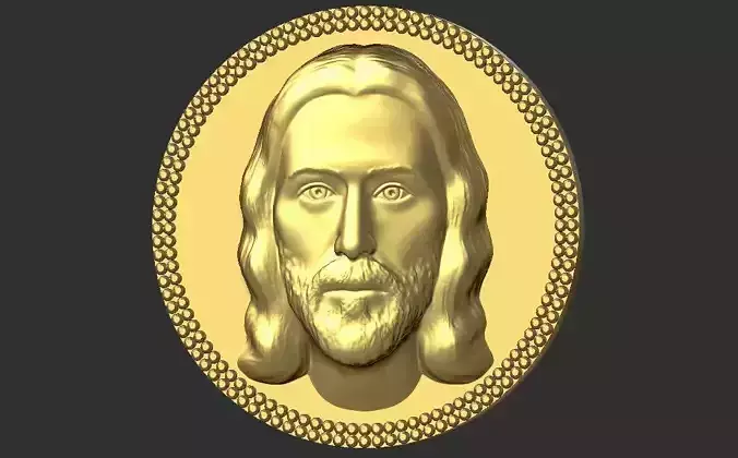 Jesus Christ medallion pendant 3D printing ready stl obj 3D print model