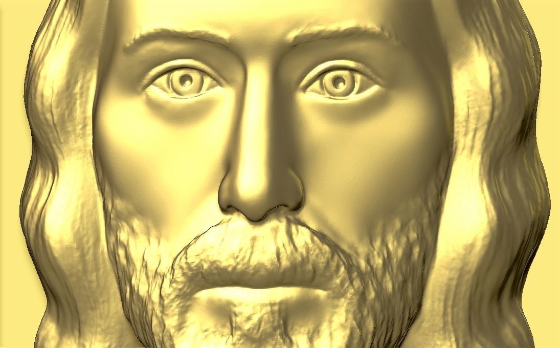Jesus Christ medallion pendant 3D printing ready stl obj 3D print model_14