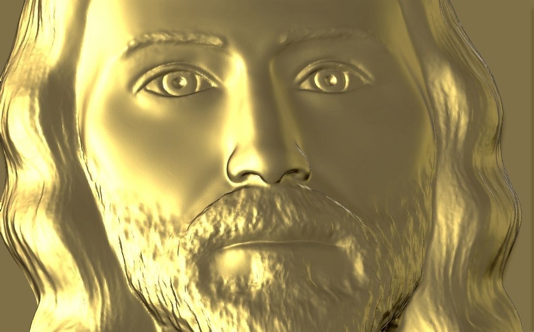 Jesus Christ medallion pendant 3D printing ready stl obj 3D print model_15