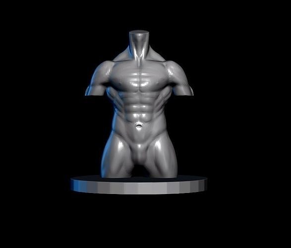 Male Torso Low-poly 3D model