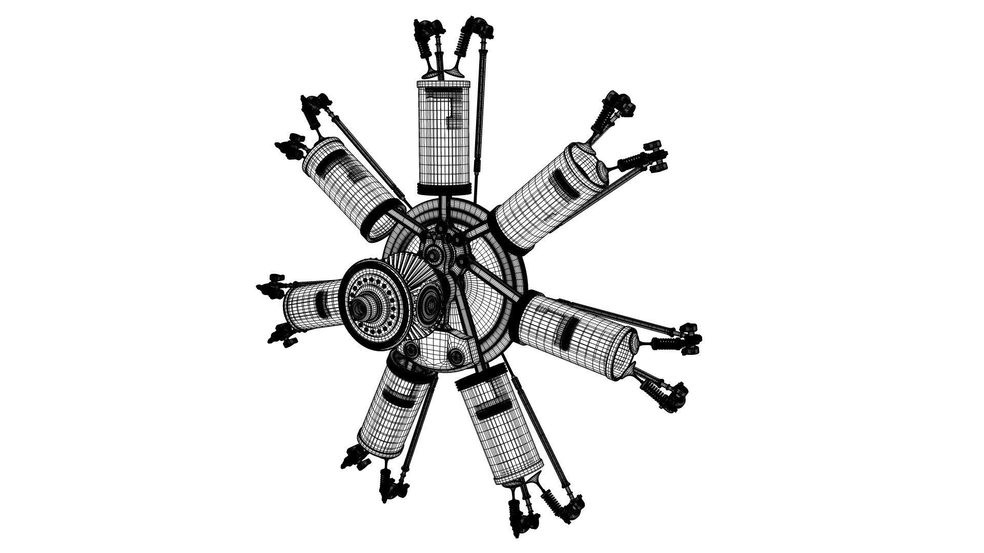 AirCraft Engine 3D model_29