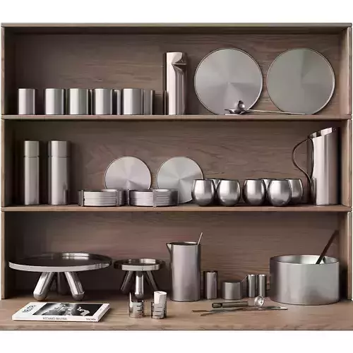 059 Kitchen decor set DISHES aluminium 01