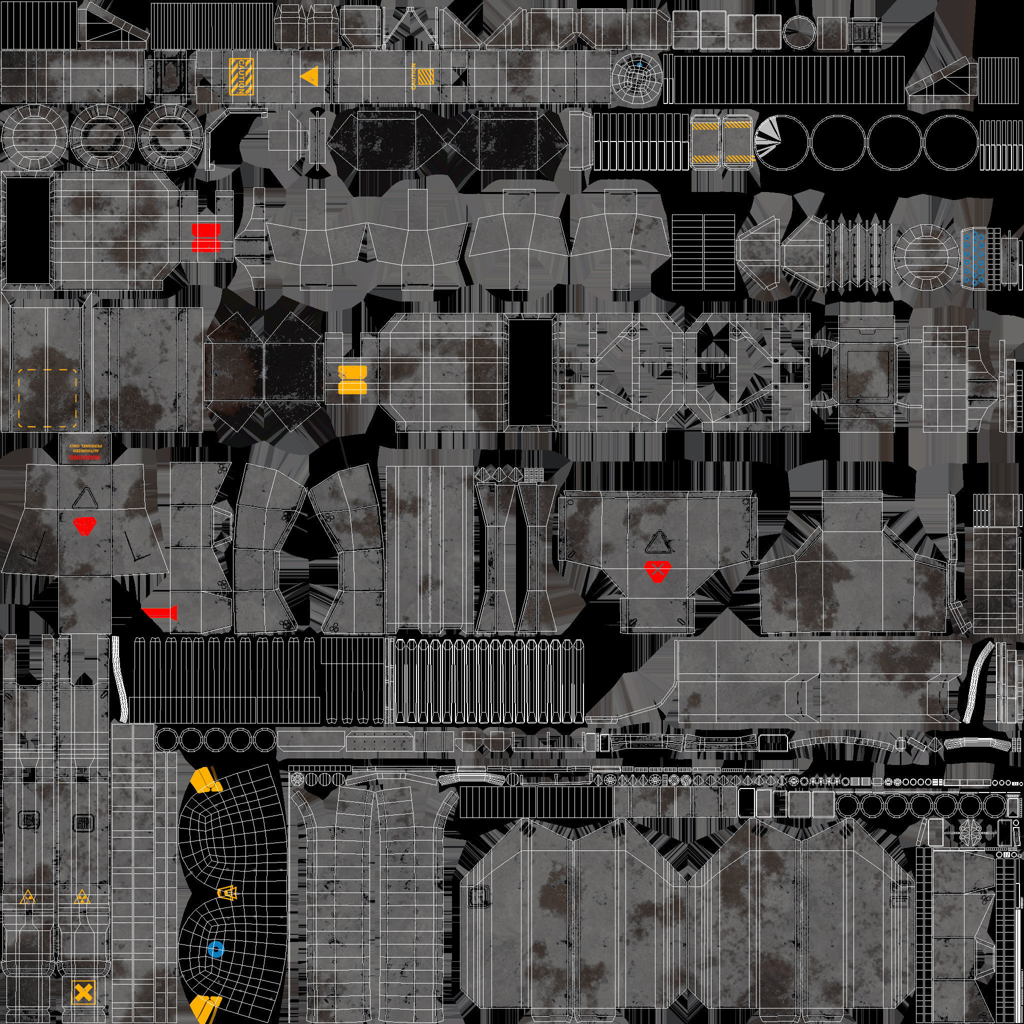 Sci-fi Turret Low-poly 3D model_23