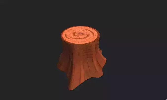Tree Trunk Low-poly 3D model