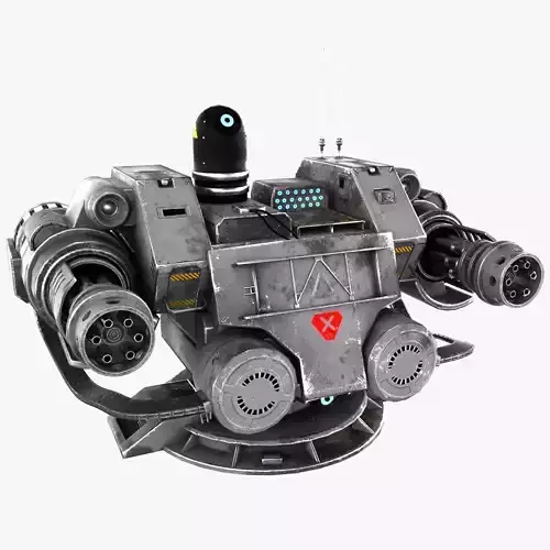 Sci-fi Turret Machinegun