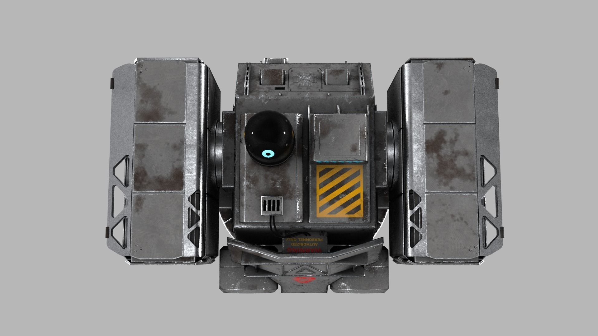 Sci-fi Turret Rocket Launcher Low-poly 3D model_12