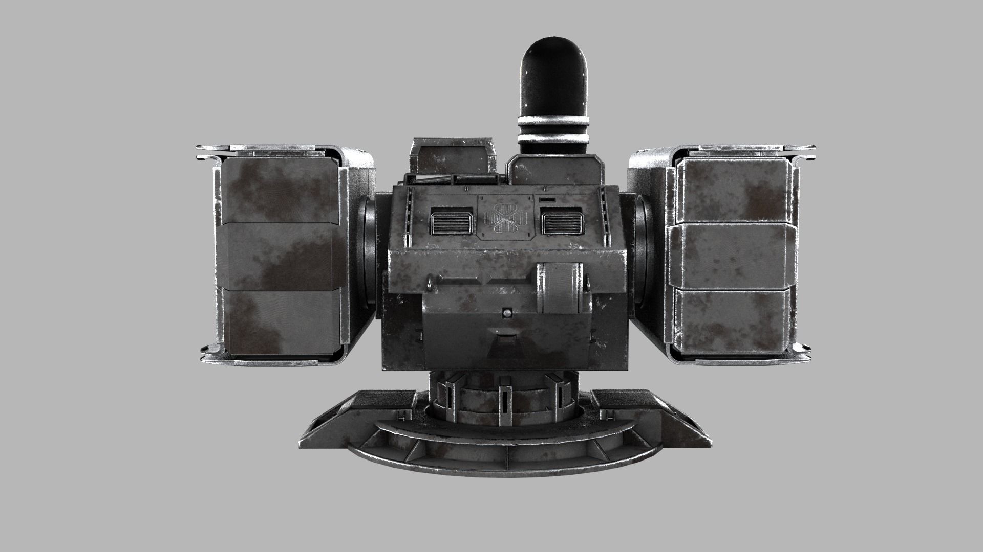 Sci-fi Turret Rocket Launcher Low-poly 3D model_6