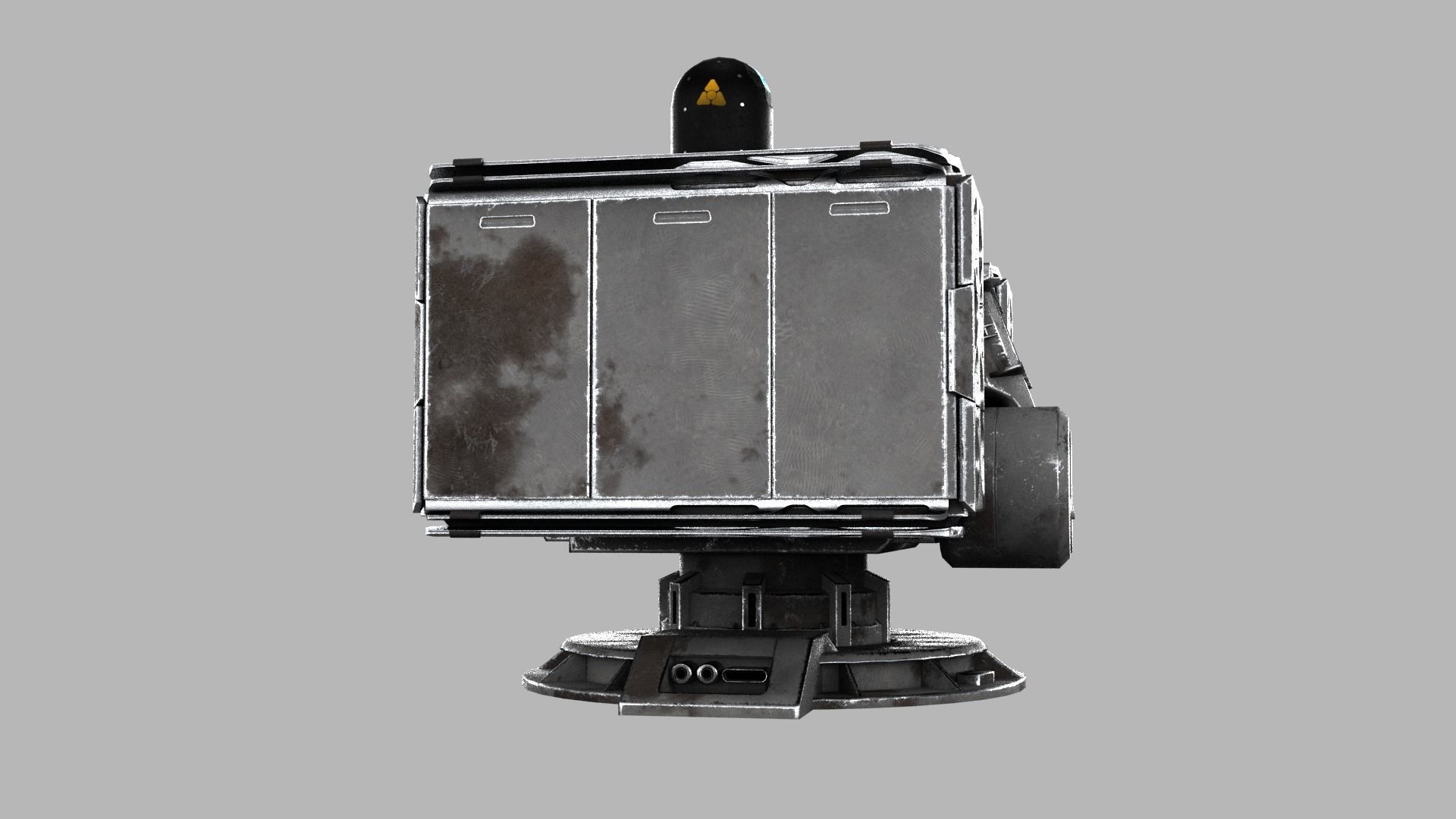 Sci-fi Turret Rocket Launcher Low-poly 3D model_9