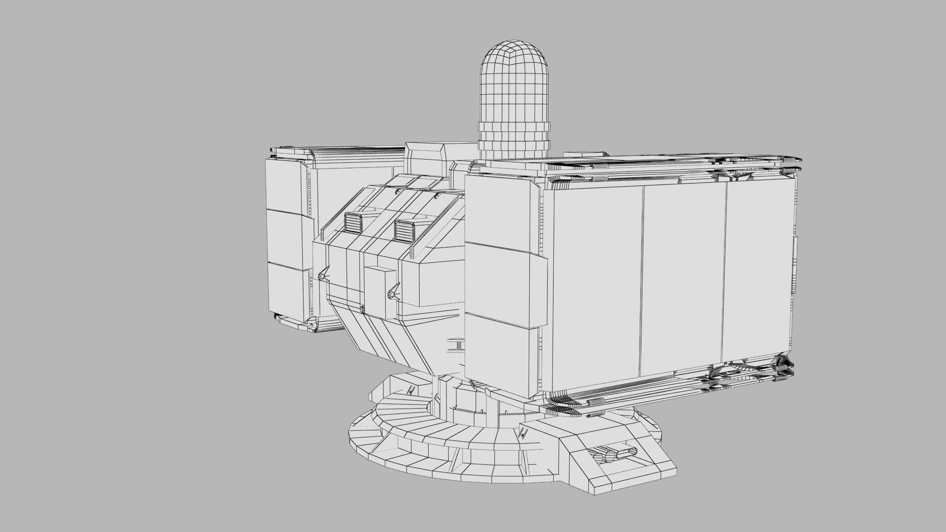Sci-fi Turret Rocket Launcher Low-poly 3D model_20
