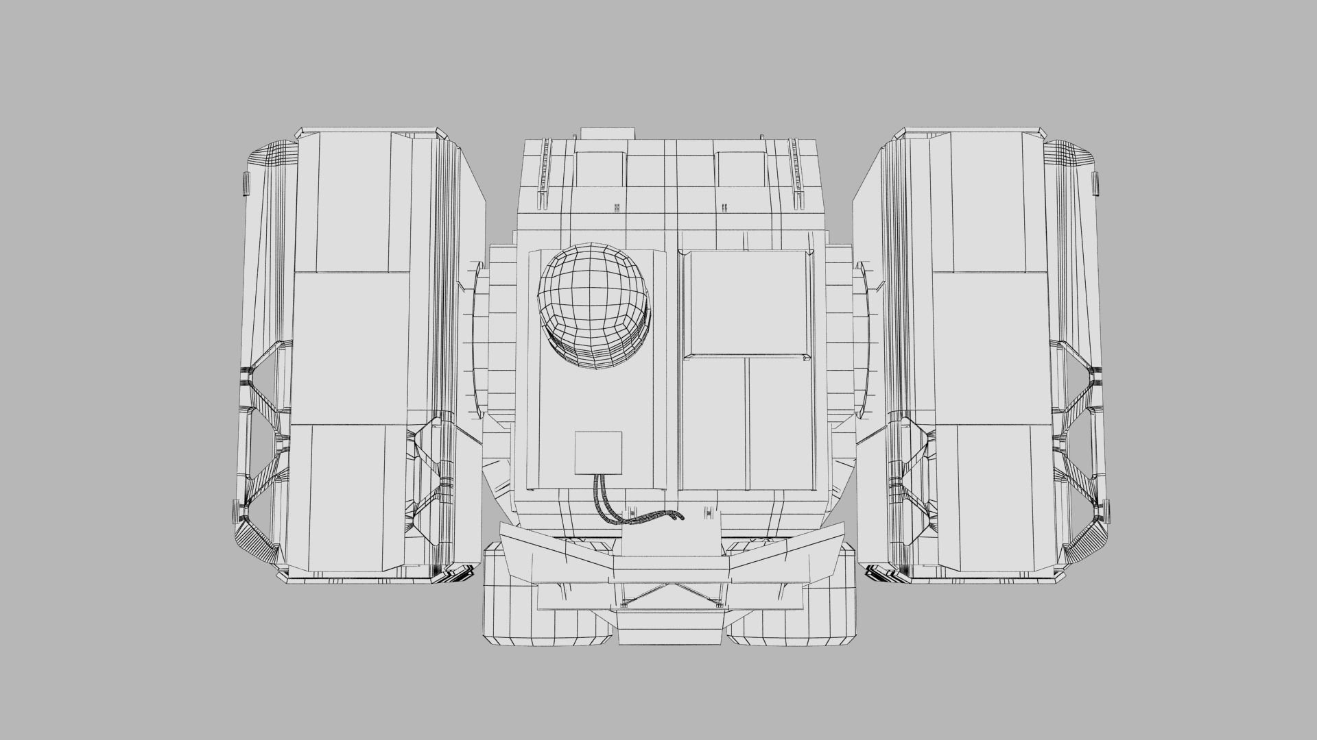 Sci-fi Turret Rocket Launcher Low-poly 3D model_24