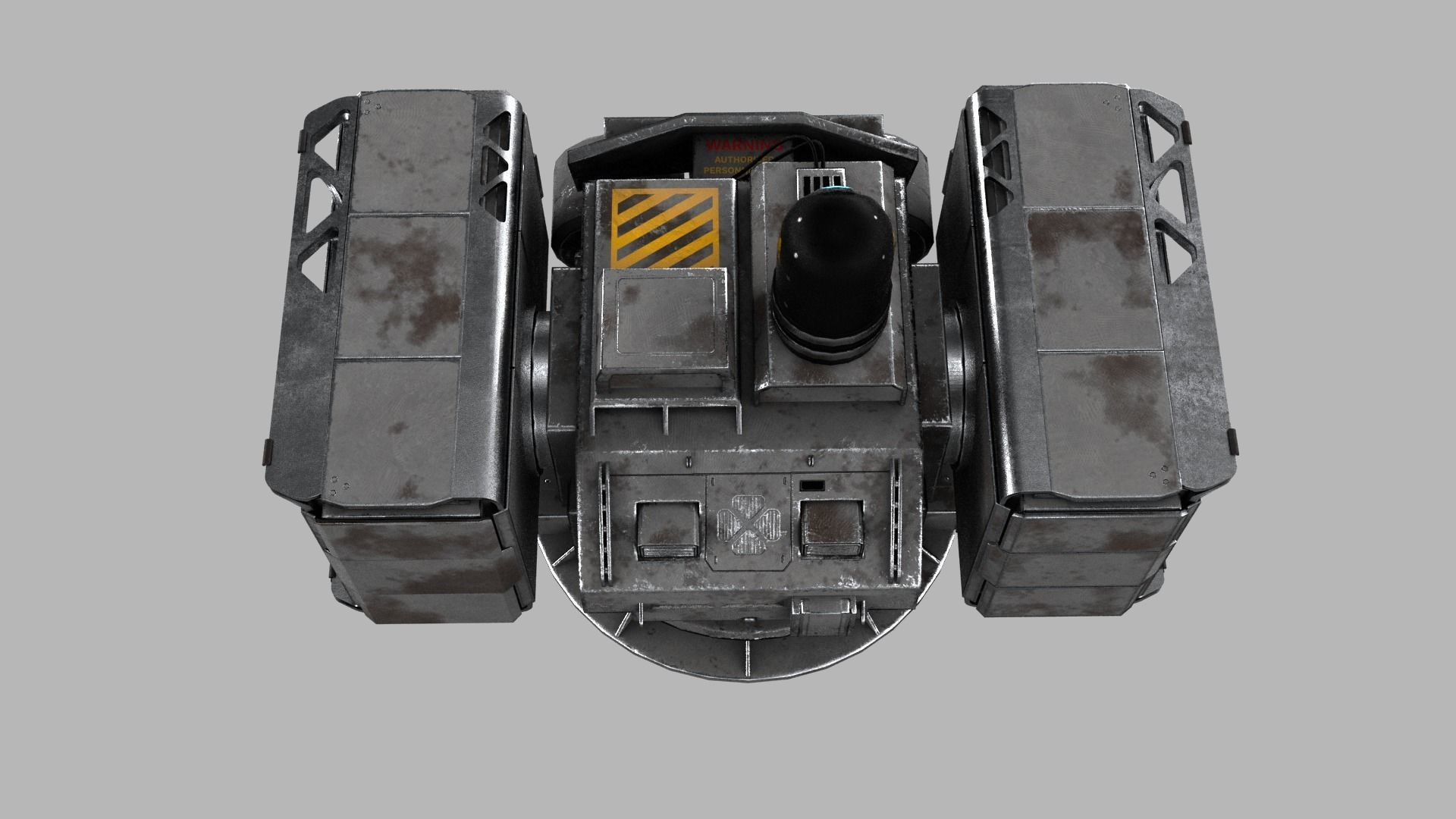 Sci-fi Turret Rocket Launcher Low-poly 3D model_7