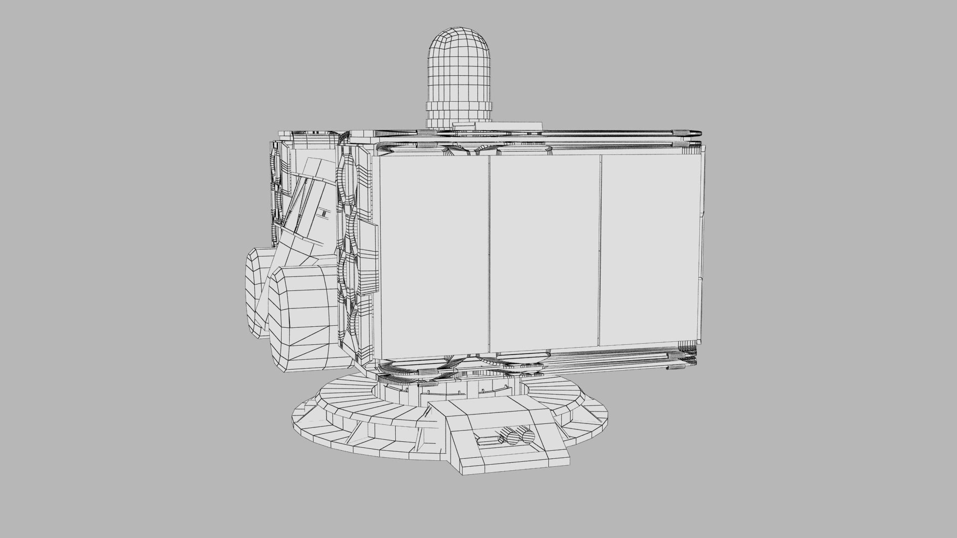 Sci-fi Turret Rocket Launcher Low-poly 3D model_16